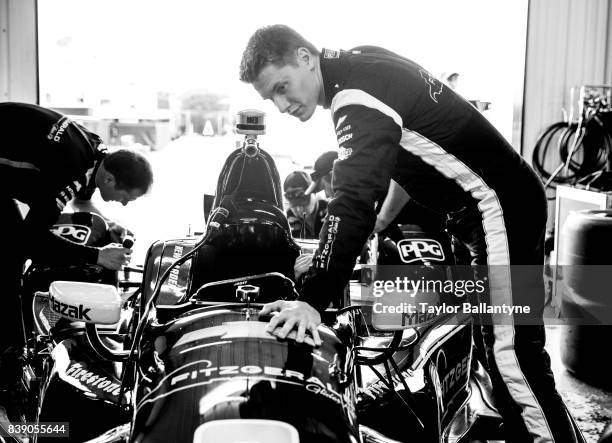 Team Penske driver Josef Newgarden is photographed for Sports Illustrated on August 18, 2017 at Pocono Raceway, Verizon IndyCar Series, at Long Pond,...