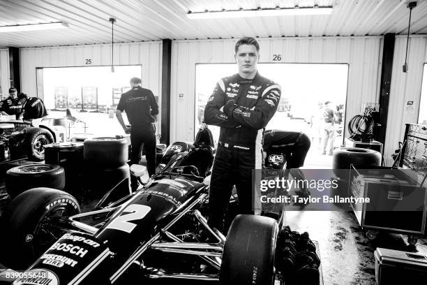 Team Penske driver Josef Newgarden is photographed for Sports Illustrated on August 18, 2017 at Pocono Raceway, Verizon IndyCar Series, at Long Pond,...