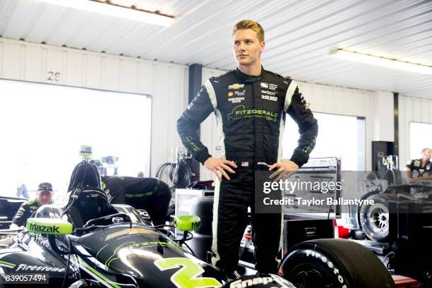 Team Penske driver Josef Newgarden is photographed for Sports Illustrated on August 18, 2017 at Pocono Raceway, Verizon IndyCar Series, at Long Pond,...