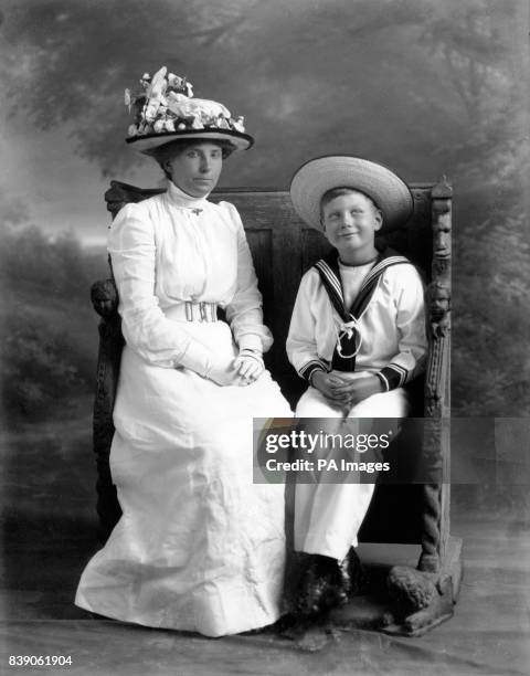 Prince John, the youngest son of King George V and Queen Mary, with his nanny Charlotte Bill, known as Lalla. The Prince had epilepsy and...