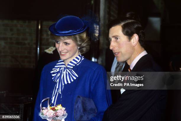 The Prince and Princess of Wales visiting the cutlery factory of Westall Richardson in Sheffield.