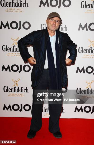 Phil Collins arrives at the Mojo Awards, at the Brewery in London.