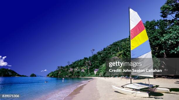 the beach at datai bay - langkawi stock-fotos und bilder