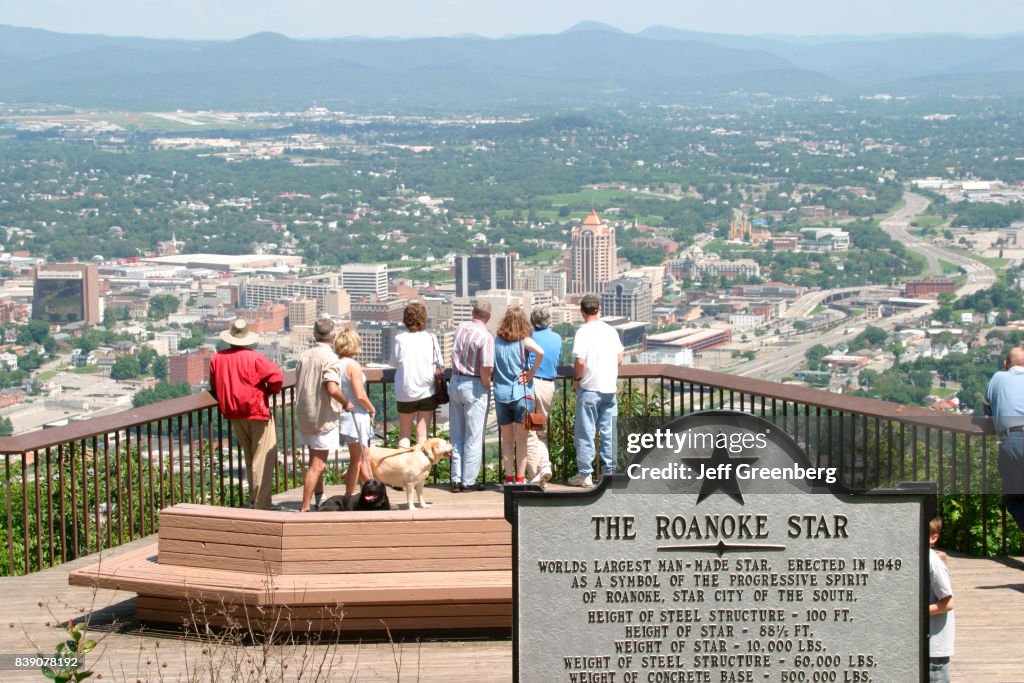 The Roanoke star sign at Mill Mountain.