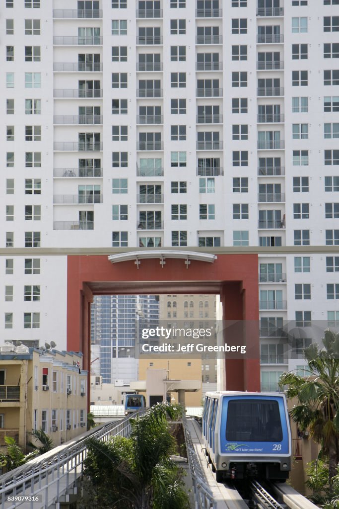Metro movers at College Station in Miami.