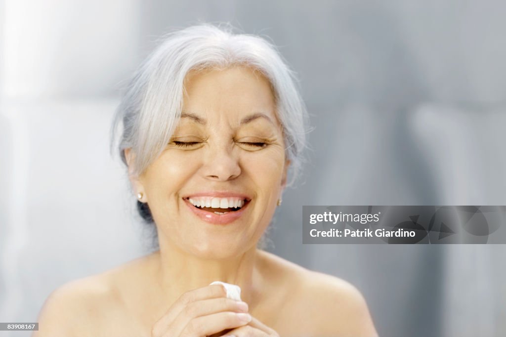 Mature woman smiling