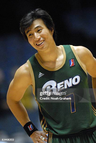 Sung-Yoon Bang of the Reno Bighorns in action against the Anaheim Arsenal during a D-League game at the Anaheim Convention Center on December 3, 2008...