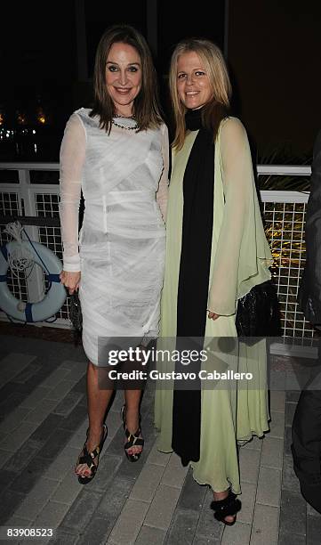 Becca Cason Thrash and guest attend the Fendi dinner at Design Miami/ 2008 at Allison Island on December 3, 2008 in Miami Beach, Florida