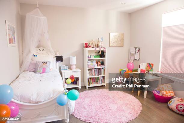 Newscaster Harris Faulkner's home is photographed for Closer Weekly Magazine on March 22, 2017 in northern New Jersey. Youngest daughter's bedroom....
