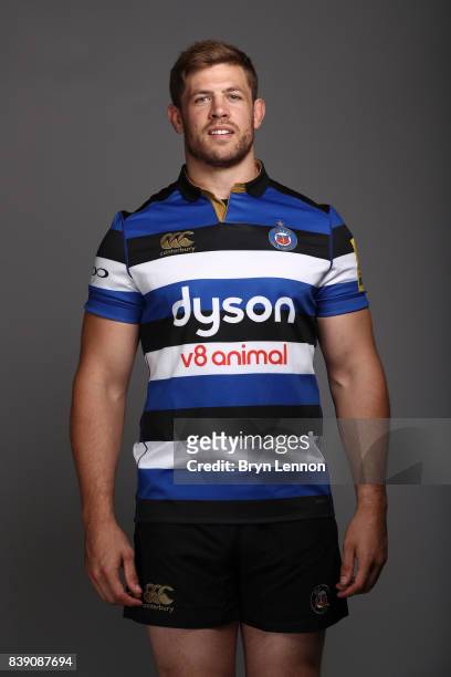 Dave Attwood of Bath poses during a photocall on August 22, 2017 in Bath, England.