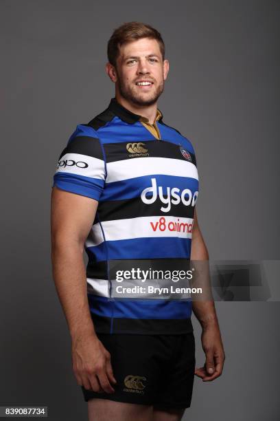 Dave Attwood of Bath poses during a photocall on August 22, 2017 in Bath, England.