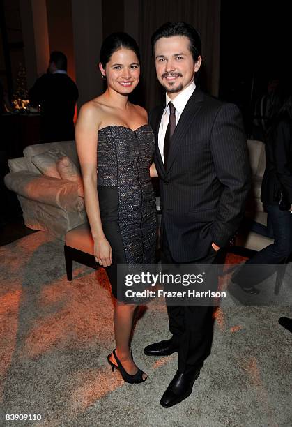 Actress Melonie Diaz and actor Freddy Rodriguez attend the premiere after party for Overture Films' "Nothing Like The Holidays" on December 3, 2008...