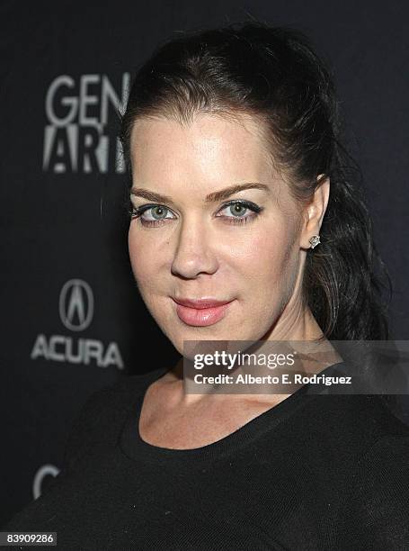 Actress Joanie "Chyna" Laurer arrives at the premiere of Samuel Goldwyn Films' "Dark Streets" held at the Arclight Theaters on December 3, 2008 in...