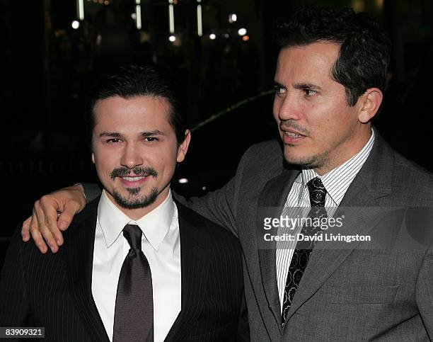 Actors Freddy Rodriguez and John Leguizamo attend the premiere of Overture Films' "Nothing Like The Holidays" at Grauman's Chinese Theatre on...