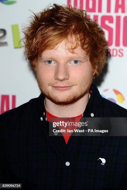 Ed Sheeran arriving at The BT Digital Music Awards 2011, The Camden Roundhouse, London.