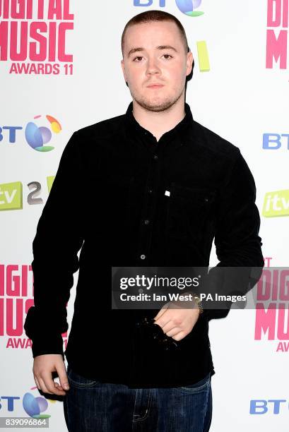 Maverick Sabre arriving at The BT Digital Music Awards 2011, The Camden Roundhouse, London.