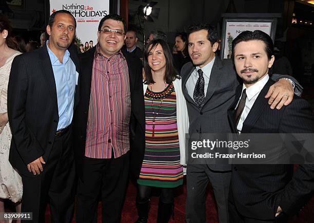 Producer Robert Teitel, director Alfredo De Villa, Charlotte Bourke, actors John Leguizamo and Freddy Rodriguez arrive at the premiere of Overture...