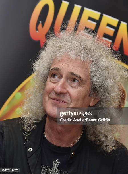 Lead guitarist of Queen Brian May signs copies of his new book "Queen in 3-D" at Book Soup on August 24, 2017 in West Hollywood, California.