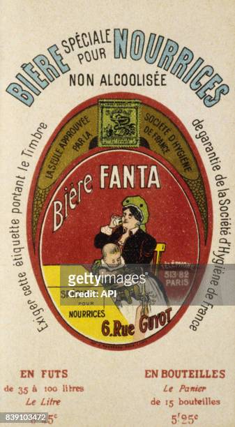 Affiche publicitaire pour la bière sans alcool Fanta.