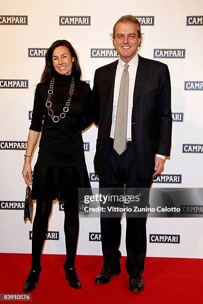 Daniela and Carlo Corti attend the Club Campari, 2009 Campari Calendar launch at La Permanente on December 2, 2008 in Milano, Italy.