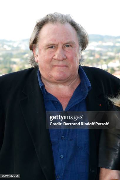 Actor Gerard Depardieu attends the "Bonne Pomme" movie Photocall during the 10th Angouleme French-Speaking Film Festival : Day Four on August 25,...