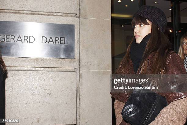 Jessica Alba sighting at the Gerard Darel boutique on Boulevard Saint-Germain on December 3, 2008 in Paris, France.