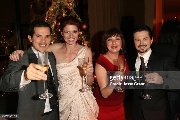 Actresses Debra Messing, Elizabeth Pena, actors Freddy Rodriguez and John Leguizamo attend the after party of the Los Angeles premiere of "Nothing...