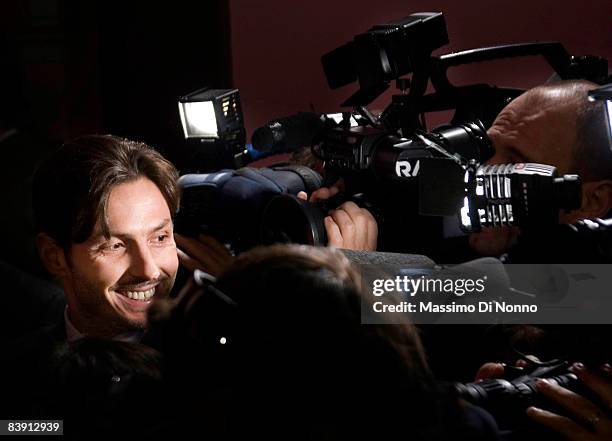 Piersilvio Berlusconi, son of PM Silvio Berlusconi and President of Mediaset, attends press conference to present new Mediaset TV program Chiambretti...