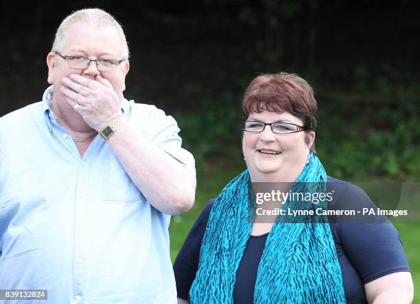 Euro Lottery Winners Chris and Colin Weir from Largs pictured during a press comnference at The Inchyra Grange Hotel, Grangemouth after winning 161...