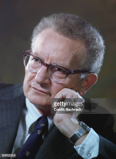 Portrait of American economist Paul Anthony Samuelson . He won the Nobel prize for Economics in 1970. Photo was taken in Boston, 1978.