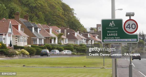 General view of Largs in Ayrshire, the home town of husband and wife Colin and Chris Weir, after they scooped 161 million in Tuesday's EuroMillions...