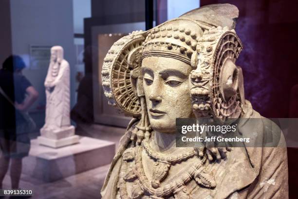 Lady of Elche sculpture in the National Archaeological Museum in Calle de Serrano.