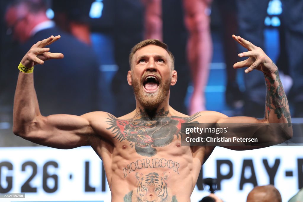 Floyd Mayweather Jr. v Conor McGregor - Weigh-in