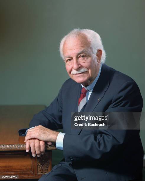 Portrait of Arthur Fiedler, the long-time Boston Pops Music director and conductor, 1978. Boston, Massachussetts.