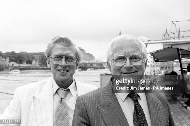 David Croft, right, and Jimmy Perry, writers of the BBC sitcom "Dad's Army"