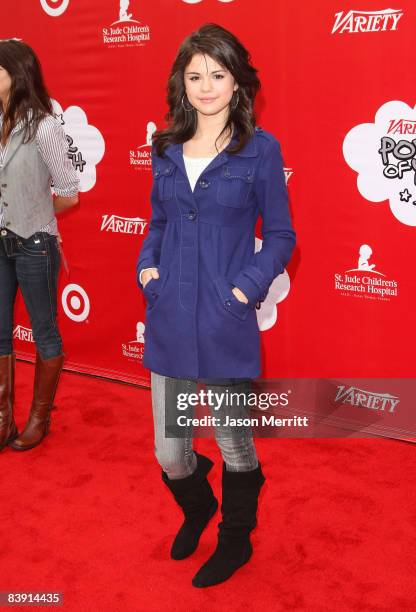 Actress Selena Gomez arrives at the 2008 Power of Youth Benefit on October 4, 2008 in Los Angeles, California.