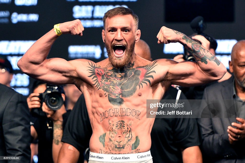 Floyd Mayweather Jr. v Conor McGregor - Weigh-in