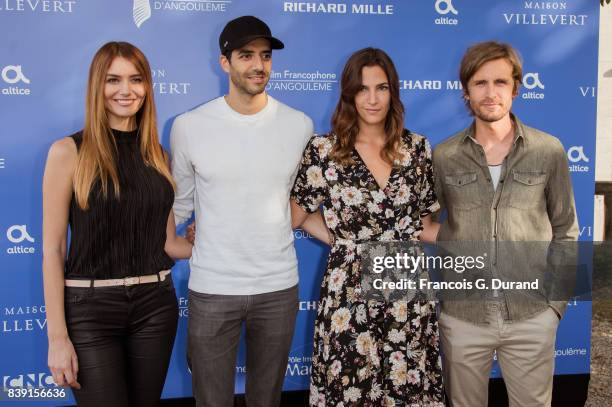 French actor Philippe Lacheau, French director Tarek Boudali, Swiss actress Charlotte Gabris and French actress Nadege dabrowski attend the 10th...