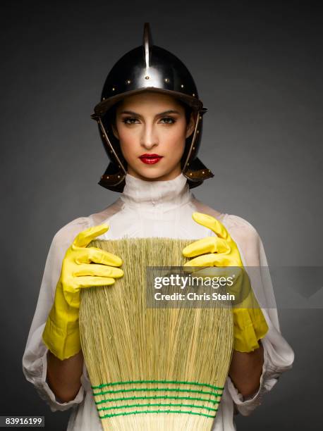 cleaning woman warrior  - out of context fotografías e imágenes de stock