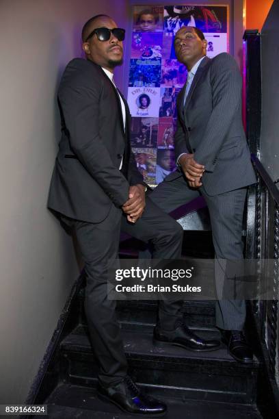 Singer/song-writer Raheem DeVaughn and Wes Felton of The Cross Rhodes host meet and greet at Decades DC on August 23, 2017 in Washington, DC.