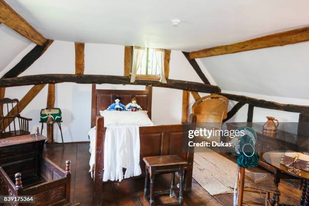 England, Warwickshire, Cotswolds, Stratford-Upon-Avon, Anne Hathaway's Cottage, Bedroom.