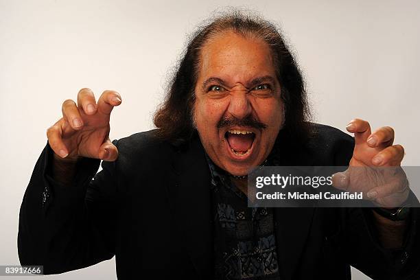 Adult film star Ron Jeremy poses for a portrait during the 2008 American Music Awards held at Nokia Theatre L.A. LIVE on November 23, 2008 in Los...