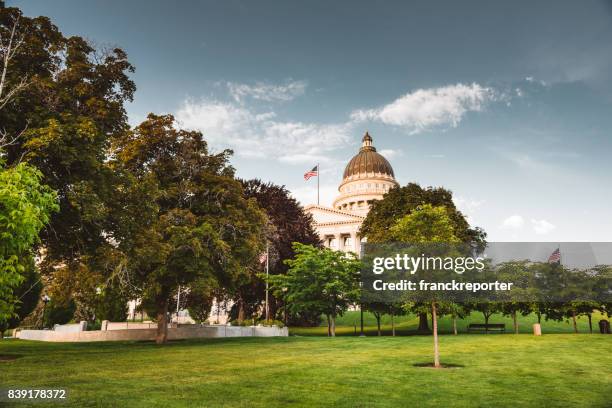 capitol hill in salt lake city - washington dc summer stock pictures, royalty-free photos & images