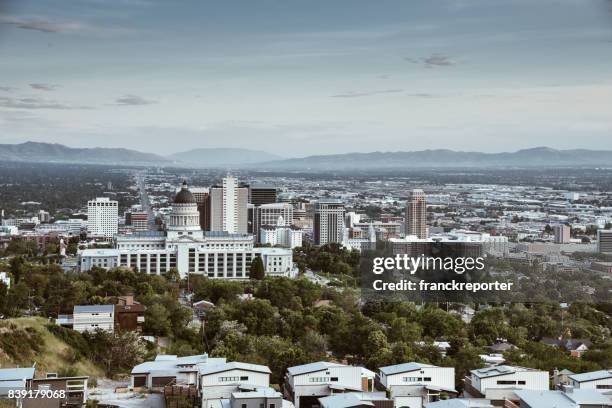 capitol hill in salt lake city - utah v washington stock-fotos und bilder