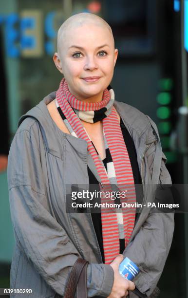 Gail Porter, arrives for the premiere of Gnomeo and Juliet, an animated film produced by Sir Elton John and David Furnish, at the Odeon Leicester...