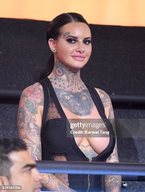 Jemma Lucy is evicted from the Celebrity Big Brother house at Elstree Studios on August 25, 2017 in Borehamwood, England.