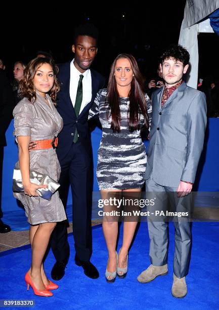 The cast of Misfits Antonia Thomas, Nathan Stewart-Jarrett, Lauren Socha and Iwan Rheon arriving for the 2010 British Comedy Awards at Indigo2, at...