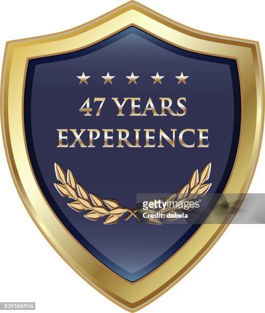 40 7 年金の盾の経験 - 40 49 years点のイラスト素材／クリップアート素材／マンガ素材／アイコン素材