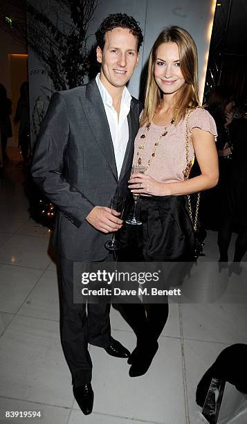 Ballroom dancer Brendan Cole and model Zoe Hobbs attend the VIP reception to launch the English National Ballet Christmas season ahead of the...