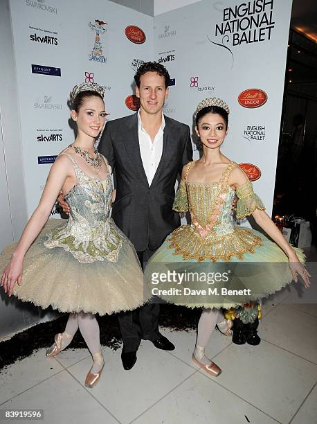 Ballroom dancer Brendan Cole and dancers attend the VIP reception to launch the English National Ballet Christmas season ahead of the performance of...